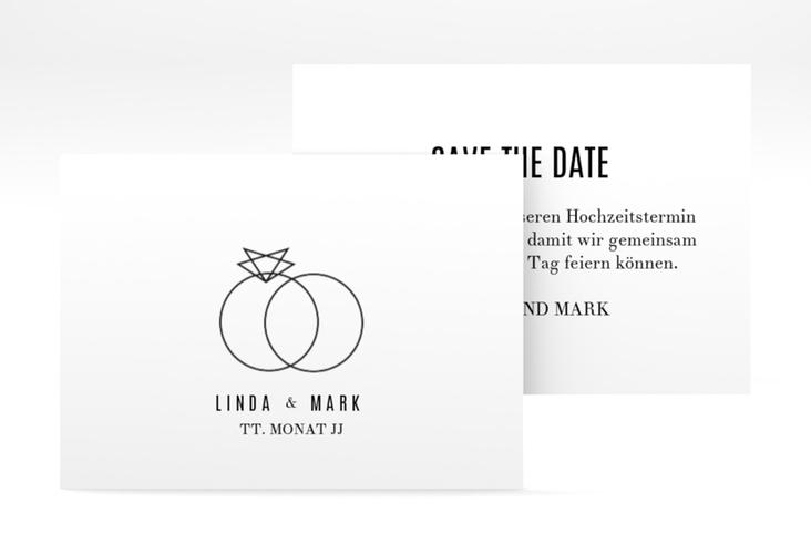 Save the Date-Visitenkarte Rings Visitenkarte quer