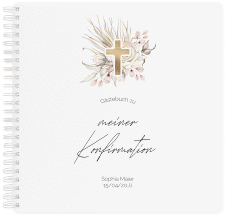 Gästebuch Konfirmation "Boho Cross"