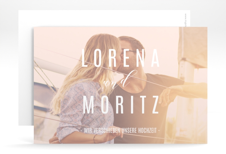 Change the Date-Karte Memory A6 Karte quer rosa hochglanz