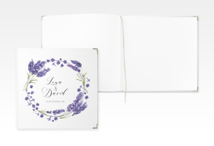 Gästebuch Selection Hochzeit Lavendel Leinen-Hardcover