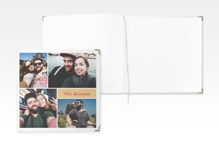 Gästebuch Selection Hochzeit Collage Leinen-Hardcover