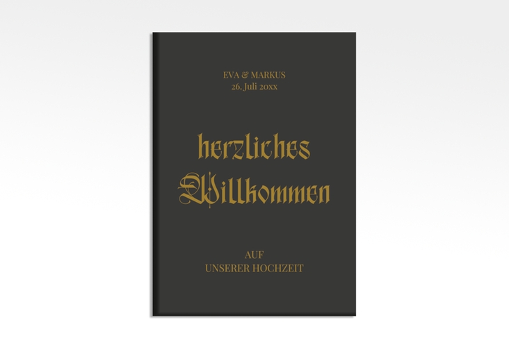 Willkommensschild Leinwand Wednesday 50 x 70 cm Leinwand schwarz