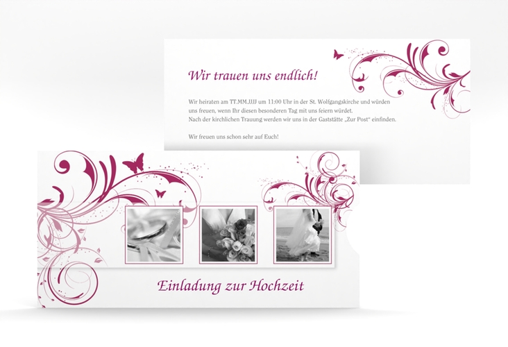 Hochzeitseinladung Palma Einsteckkarte