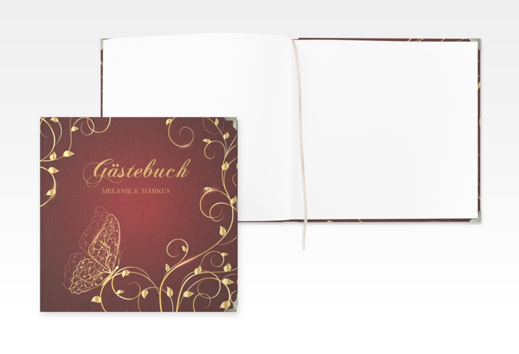 Gästebuch Selection Hochzeit Eternity Leinen-Hardcover rot