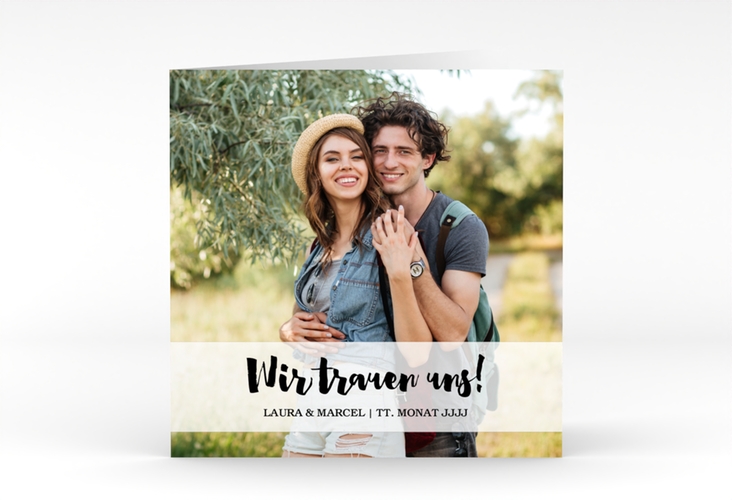 Hochzeitseinladung Mirage quadr. Klappkarte