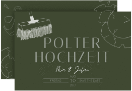 Save the Date-Karte "Polterhochzeit"