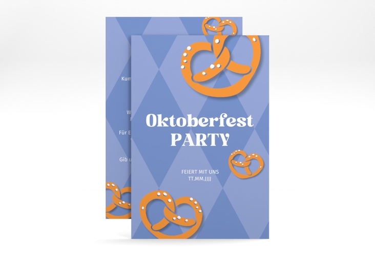 Party Einladungskarte Oktoberfest A6 Karte hoch
