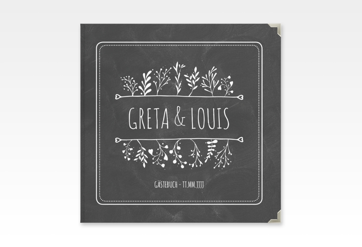 Gästebuch Selection Hochzeit Chalk Leinen-Hardcover schwarz