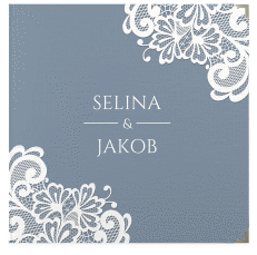 Klick: Details zu Gästebuch Selection Hochzeit "Vintage" anzeigen Gästebuch Selection Hochzeit Vintage Leinen-Hardcover blau mit floraler Spitze