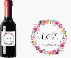 Piccoloetikett Hochzeit Fiore Etikett Piccolo weiss