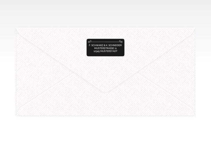 Absenderetikett Hochzeit Bones 45,7 x 21,2 mm mit Skelett-Ehepaar im Cartoon-Stil