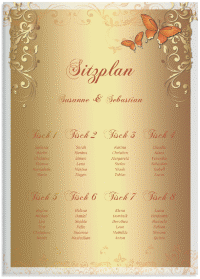 Klick: Details zu Sitzplan Leinwand Hochzeit "Toulouse" anzeigen Sitzplan Leinwand Hochzeit "Toulouse" 50 x 70 cm Leinwand rot