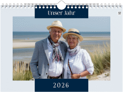 Wandkalender A4 Querformat Gezeiten A4 quer blau