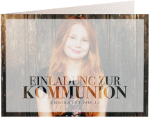 Kommunionseinladung Lichtblick A6 Klappkarte quer weiss