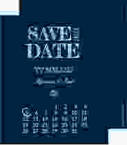 Save the Date-Kalenderblatt Rise Kalenderblatt-Karte blau