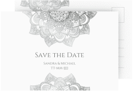 Klick: Details zu Save the Date-Postkarte "Delight" anzeigen Save the Date-Postkarte Delight A6 Postkarte grau