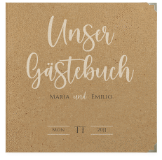 Klick: Details zu Gästebuch Selection Hochzeit "Noble" anzeigen Gästebuch Selection Hochzeit Noble Leinen-Hardcover kraftpapier mit elegantem Schriftzug