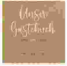 Gästebuch Selection Hochzeit Noble Leinen-Hardcover kraftpapier mit elegantem Schriftzug