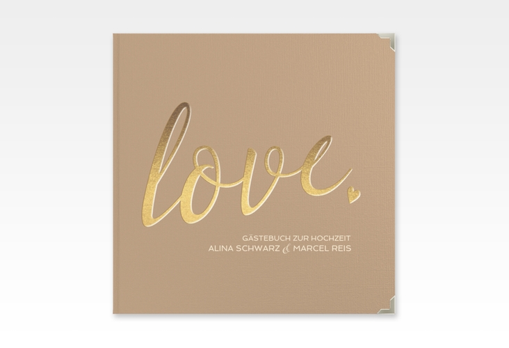 Gästebuch Selection Hochzeit Glam Leinen-Hardcover beige