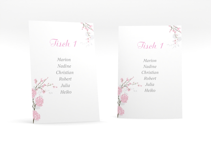 Tischaufsteller Hochzeit Salerno Tischaufsteller rosa