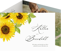 Hochzeitseinladung "Sonnenblume"