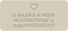 Klick: Details zu Absenderetikett Hochzeit "Lebenstraum" anzeigen Absenderetikett Hochzeit Lebenstraum 45,7 x 21,2 mm beige