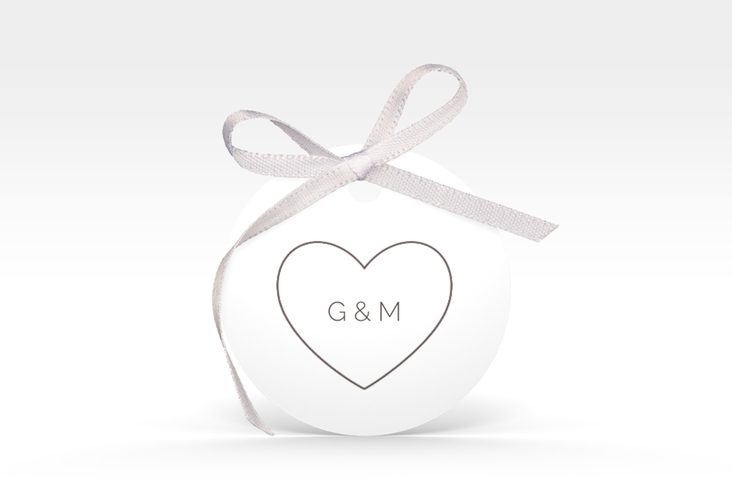Geschenkanhänger Hochzeit Lebenstraum Geschenkanhänger, rund weiss