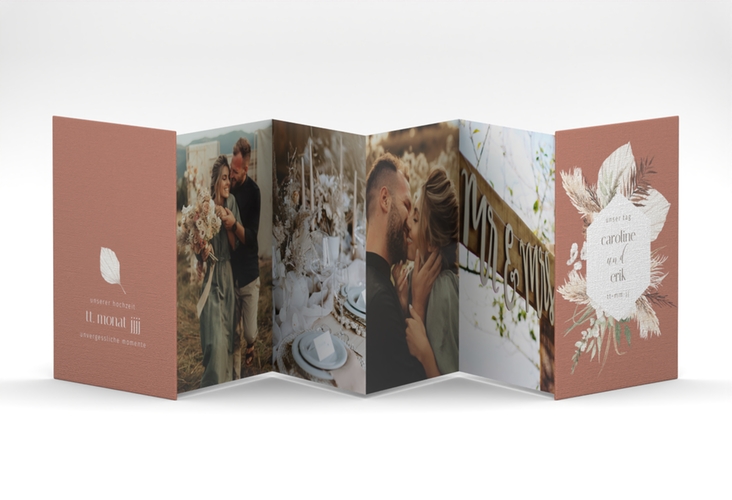 Foto-Leporello Hochzeit Bohemian Leporello orange