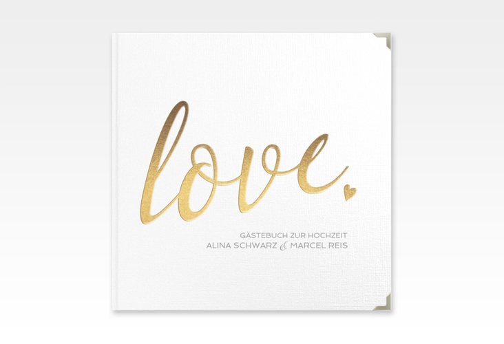 Gästebuch Selection Hochzeit Glam Leinen-Hardcover weiss