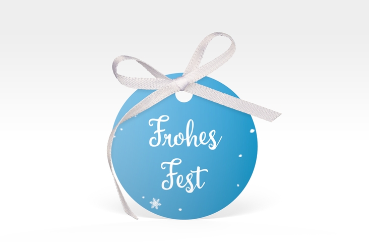 Geschenkanhänger Weihnachten Ice Geschenkanhänger, rund