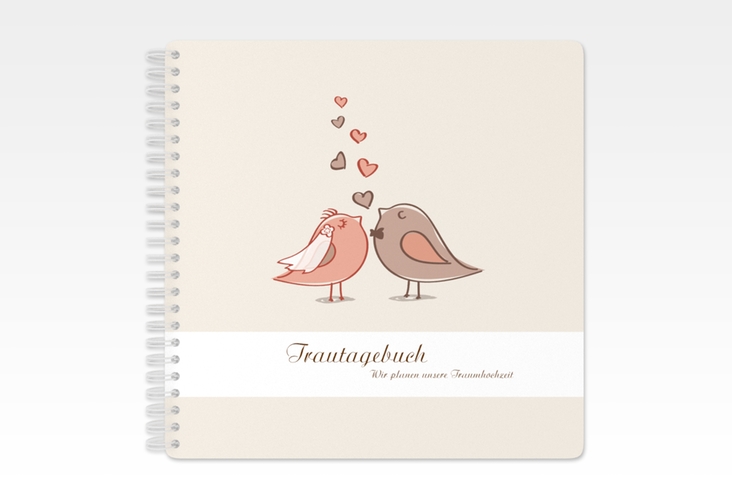 Trautagebuch Hochzeit Venedig Trautagebuch Hochzeit mit Turteltauben-Paar im Cartoon-Stil