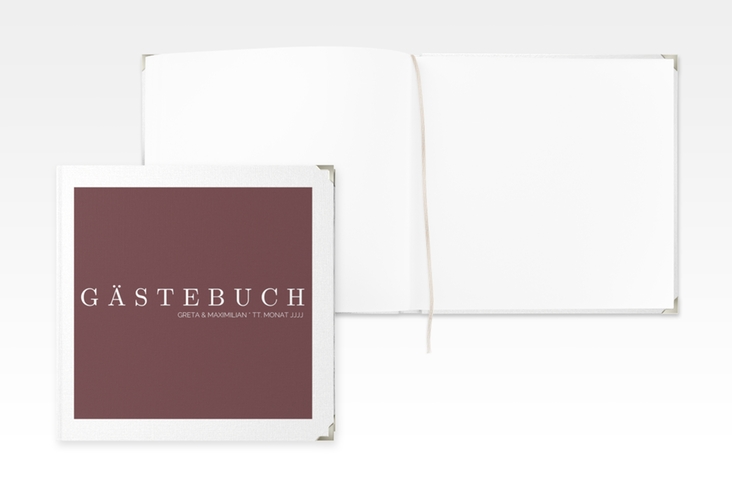 Gästebuch Selection Hochzeit Simply Leinen-Hardcover rot