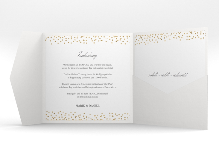 Hochzeitseinladung Glitter Pocketfold