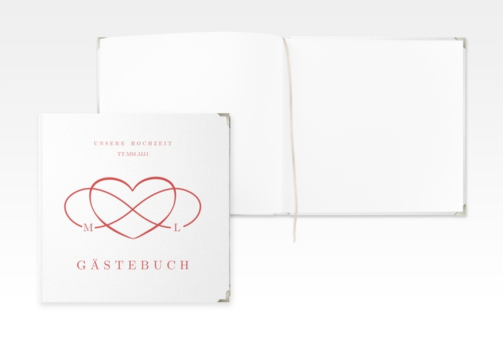 Gästebuch Selection Hochzeit Infinity Leinen-Hardcover rot