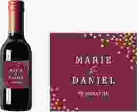Piccoloetikett Hochzeit Glitter Etikett Piccolo rot