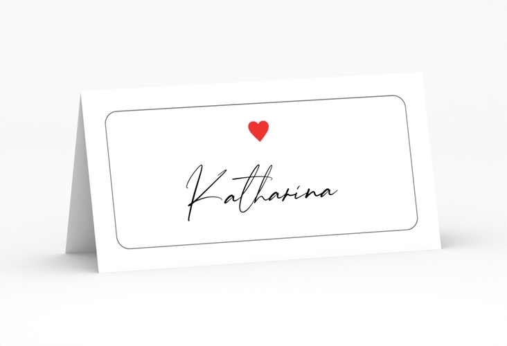 Tischkarte Hochzeit Kartenspiel Tischkarten im Herz-Ass-Design eines Kartenspiels