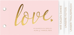 Klick: Details zu Danksagungskarte Hochzeit "Glam" anzeigen Danksagungskarte Hochzeit Glam Booklet rosa