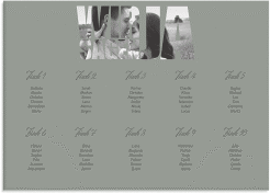 Sitzplan Leinwand Hochzeit "Letters"