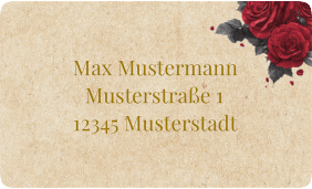 Empfängeretikett Hochzeit "Drachenliebe"