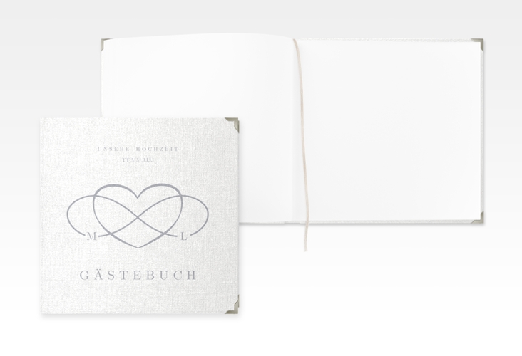 Gästebuch Selection Hochzeit Infinity Leinen-Hardcover grau