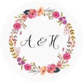 Klick: Details zu Aufkleber Hochzeit "Fiore" anzeigen Aufkleber Hochzeit Fiore Aufkleber, selbstklebend, rund weiss