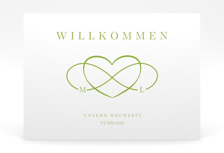 Willkommensschild Poster Infinity 70 x 50 cm Poster gruen