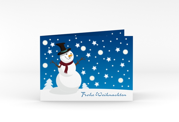 Geschäftliche Weihnachtskarte "Winter" DIN A6 Klappkarte quer