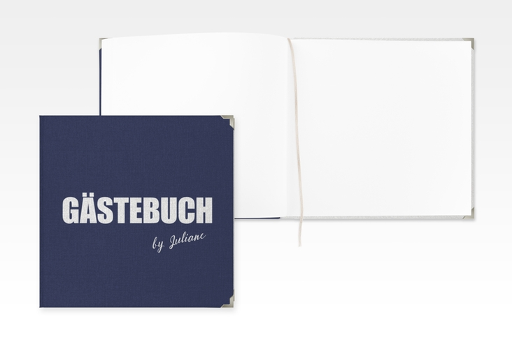 Gästebuch Selection Geburtstag Zig Leinen-Hardcover blau