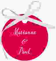 Geschenkanhänger Hochzeit Rise Geschenkanhänger, rund pink