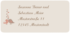 Klick: Details zu Absenderetikett Hochzeit "Venedig" anzeigen Absenderetikett Hochzeit "Venedig" 45,7 x 21,2 mm