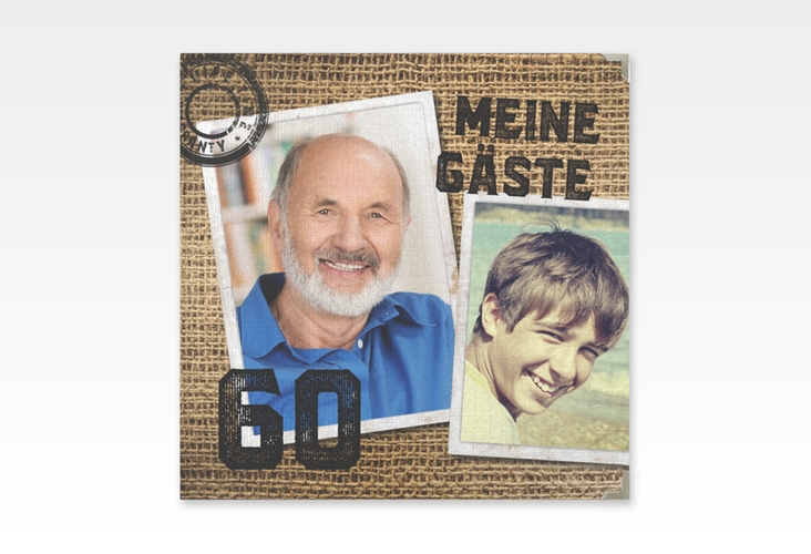 Gästebuch Selection Geburtstag "Lifetime" Leinen-Hardcover beige