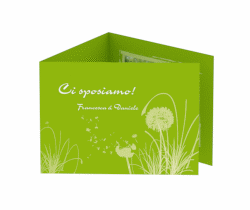 Klick: Details zu Inviti matrimonio collezione Murcia anzeigen Inviti matrimonio collezione Murcia A6 doppelt geklappt verde