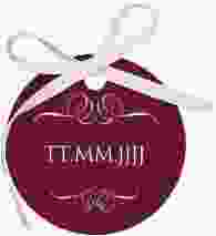 Geschenkanhänger Hochzeit Elegancy Geschenkanhänger, rund rot