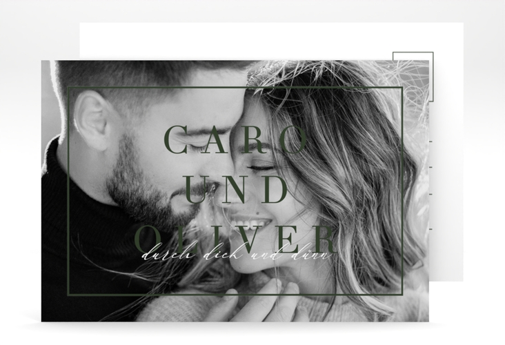 Save the Date-Postkarte Moment A6 Postkarte gruen